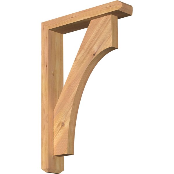 Ekena Millwork Westlake Craftsman Smooth Bracket w/ Offset Brace, Western Red Cedar, 3 1/2"W x 16"D x 24"H BKT0402X16X24WTL04SWR - main
